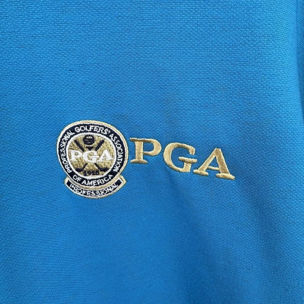 Nike Mens Pullover Large Blue‎ PGA Tour Performance Dri-FIT V-Neck Golf Athletic